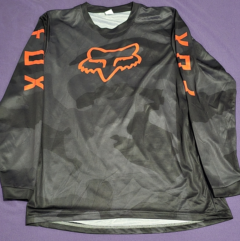 Fox Men's Black and Orange Jersey